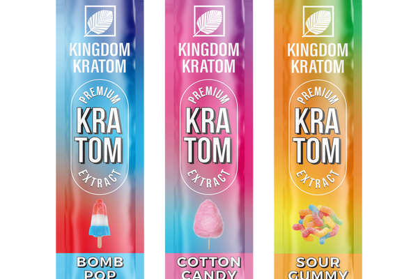 Kingdom Burst flavored kratom extract stick pack — mix-in-water alternative to kratom seltzer