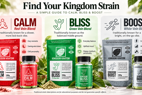 Discover Your Kratom Strain Colors and their differences: Meet Calm, Bliss & Boost!
