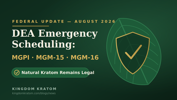 DEA Emergency-Schedules MGPI, MGM-15 & MGM-16: What the New 7-OH Crackdown Means for Kratom