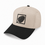 Tan & Black Signature Logo Baseball Cap - Front Angle | Kingdom Kratom