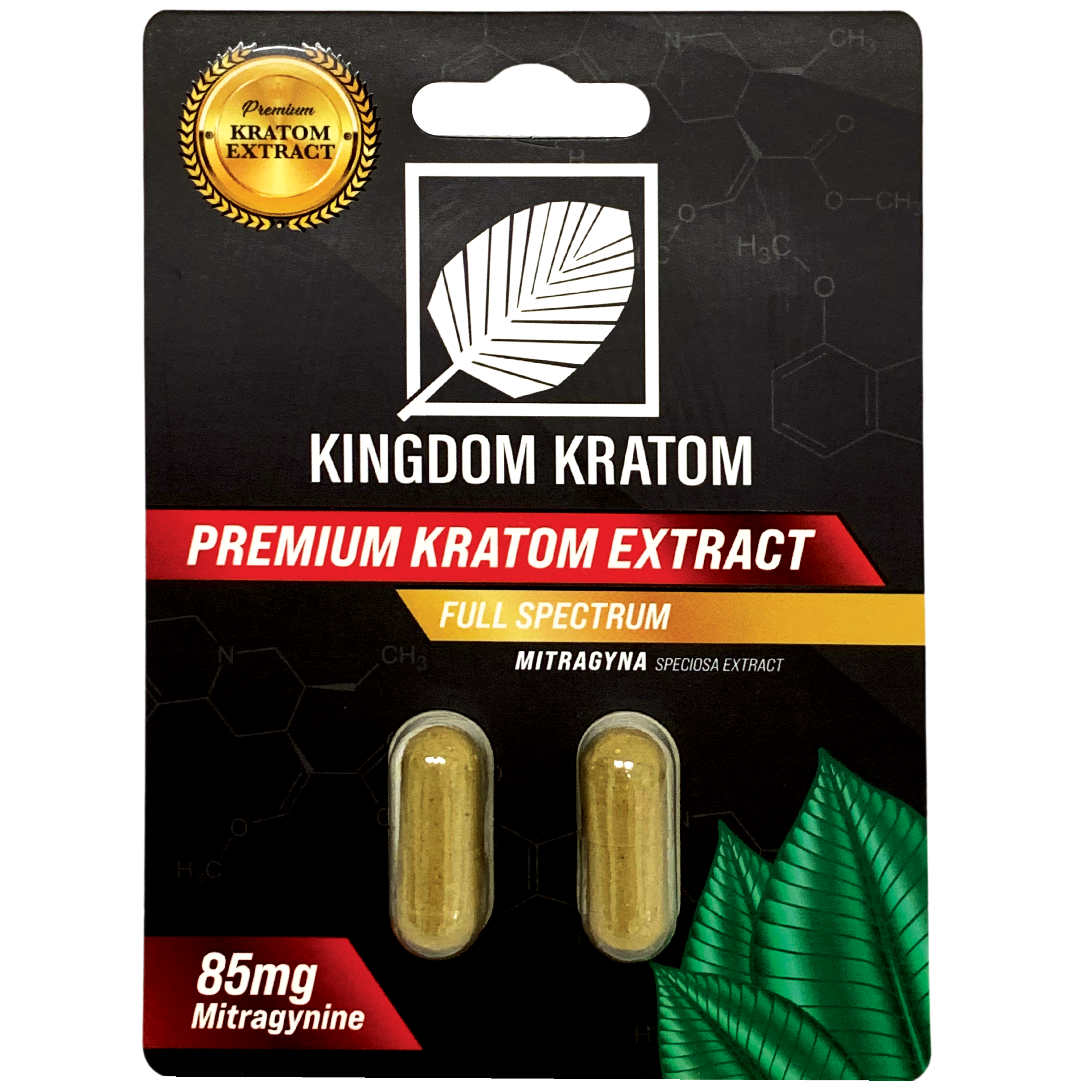 Kratom Extract Capsules Blister Pack