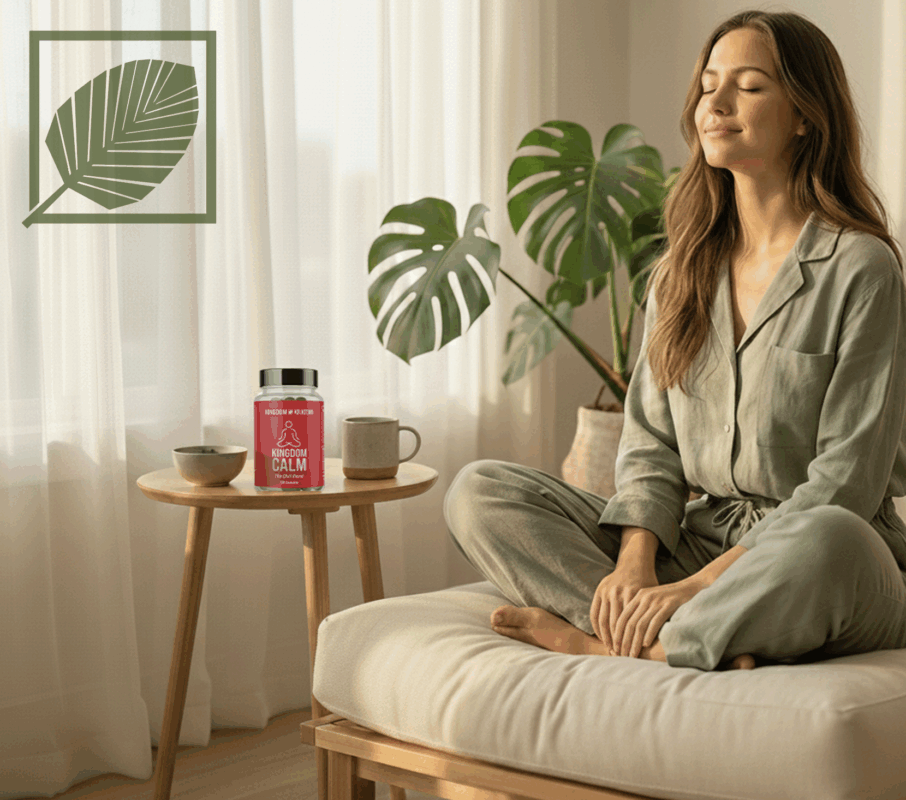 Woman meditating enjoying kratom